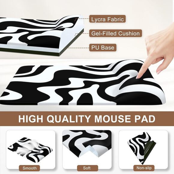 Large 4pc Set Ergonomic Gaming Mouse pad Keyboard Wrist Rest, Mouse Wrist Rest - Picture 9 of 12